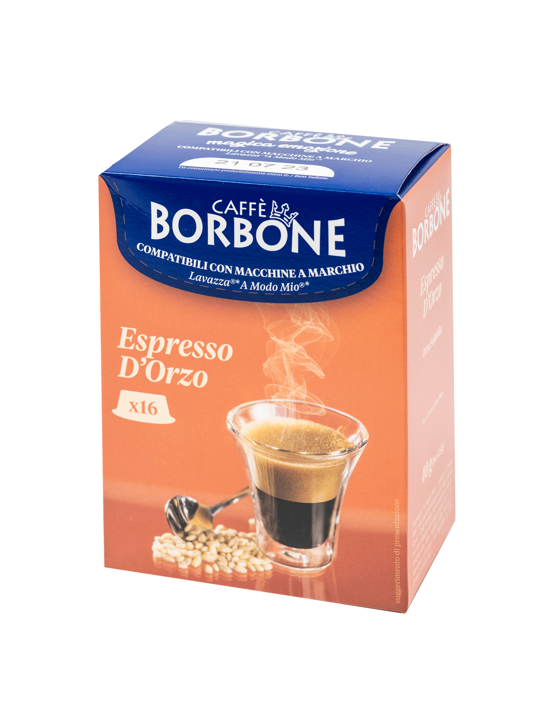 Espresso d'orzo Caffè Borbone capsule compatibili Lavazza a modo mio 16 x  2,5 g