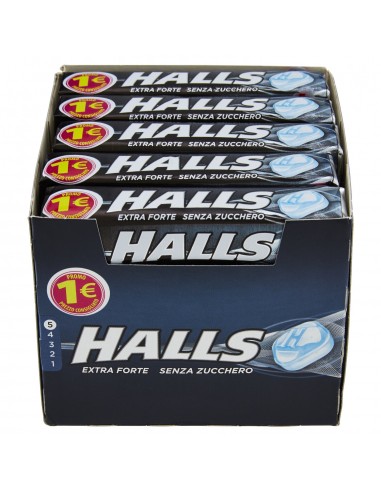 Halls Extra Forte senza zucchero 32 g...