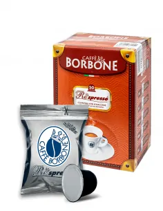 50 capsule Respresso compatibili Nespresso Caffè Borbone miscela nera Caffè Borbone - 1 2